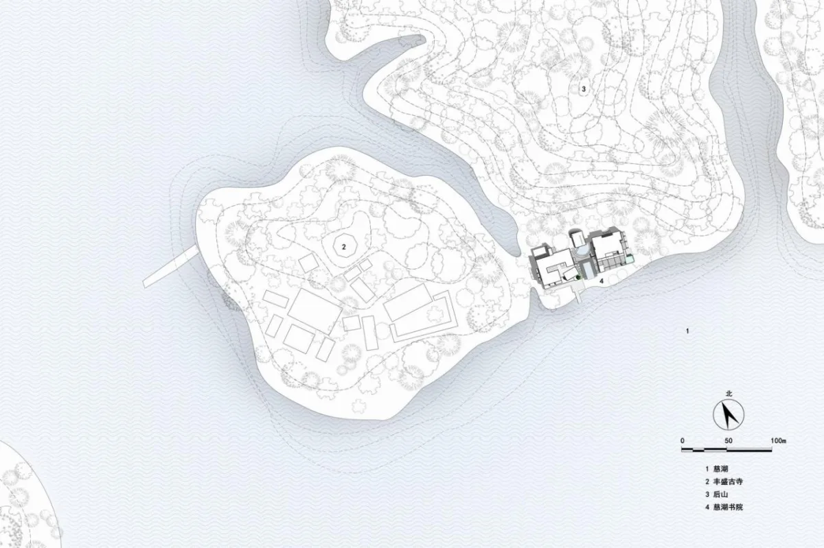 BIM建筑|回应古寺和山水的人文居所：清远慈湖书院 / 城外建筑