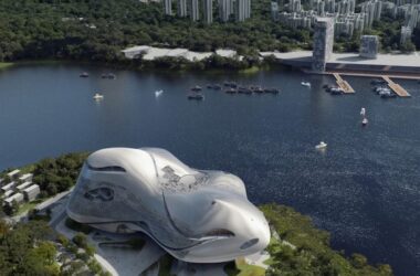 BIM建筑|开放建筑工作室设计“不断变化的水体”剧院-BIM建筑网