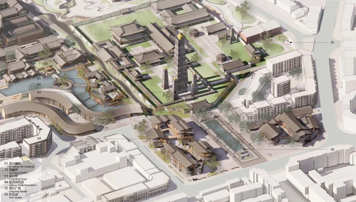 BIM建筑|成都彭州龙兴寺区域城市更新 / BIAD-ASA筑景工作室