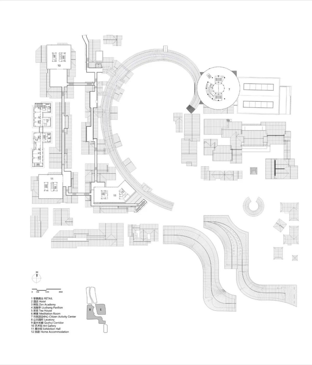 BIM建筑|成都彭州龙兴寺区域城市更新 / BIAD-ASA筑景工作室