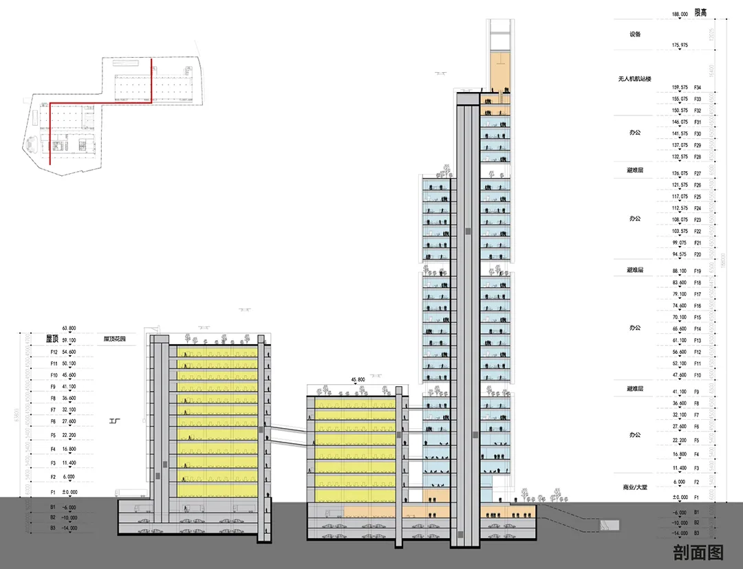 BIM建筑|中标候选方案：深圳宝安客运中心“工业上楼”项目 / SOPA祚诚建筑