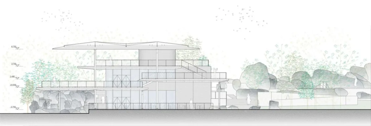 BIM建筑|杭州滨江公共空间·涧石驿与停云驿 / 同济原作设计工作室