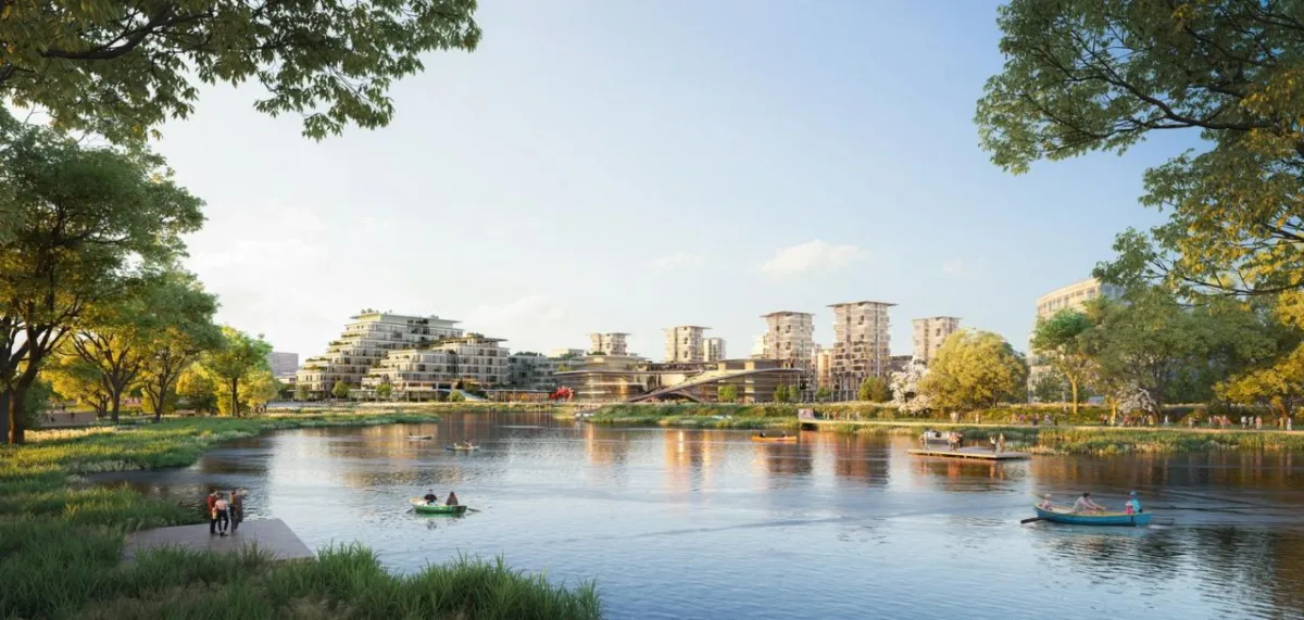 BIM建筑|水乡社区:上海西岑科创中心 / Foster + Partners