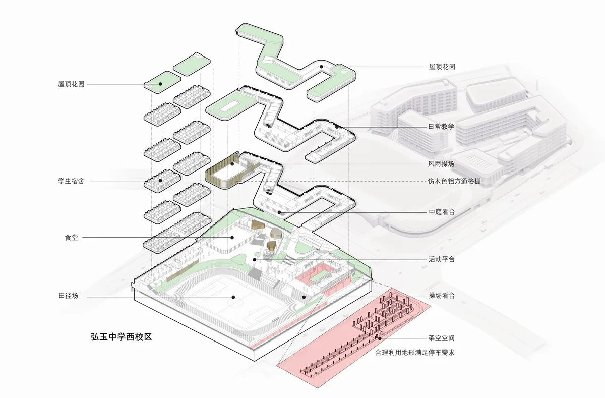 BIM建筑|在山边眺望云朵:云南省玉溪弘玉中学设计记 / 思序产教融合研究中心