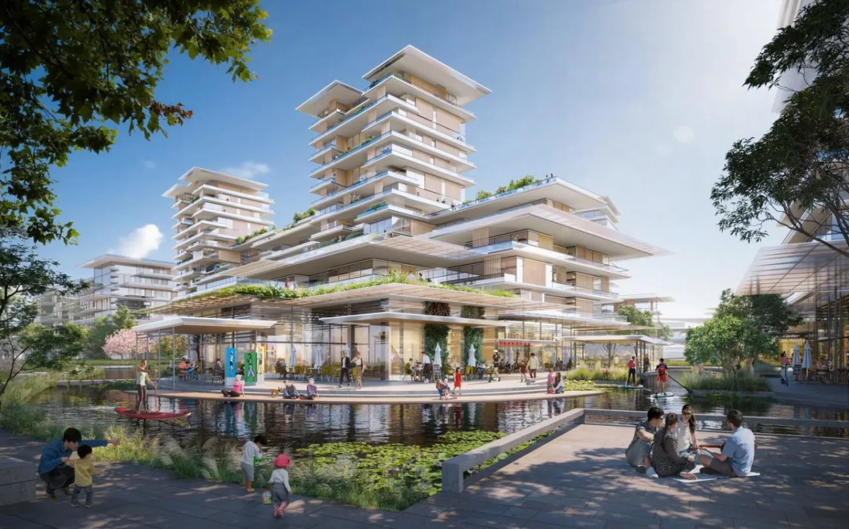 BIM建筑|水乡社区:上海西岑科创中心 / Foster + Partners