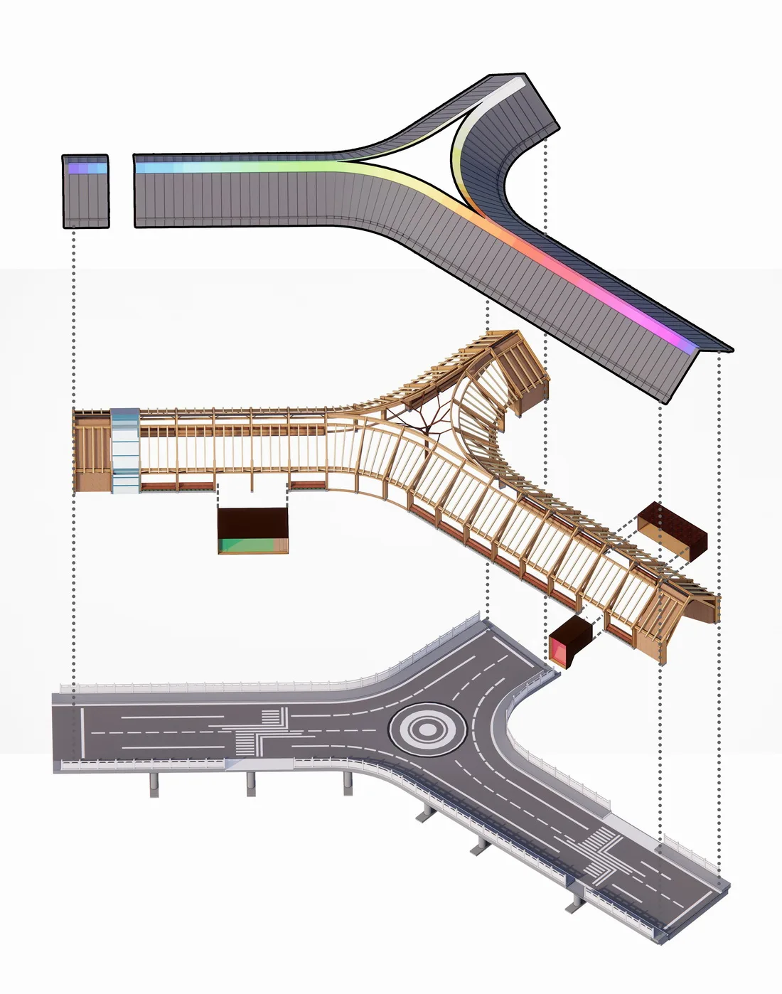 BIM建筑|康县新人字桥及周边商业街更新设计 / 三文建筑 何崴工作室