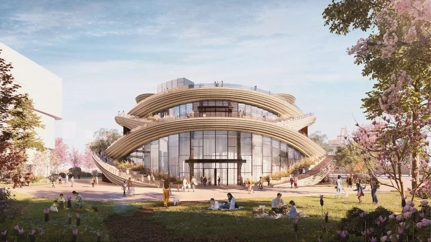 BIM建筑|赫斯维克设计“丝带”包裹的上海展厅