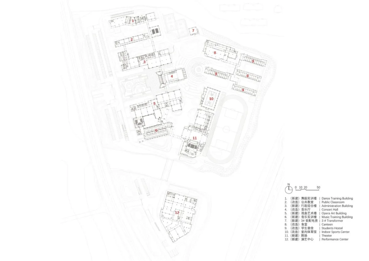 BIM建筑|绍兴艺术学校改扩建工程 / 浙江大学建筑设计研究院