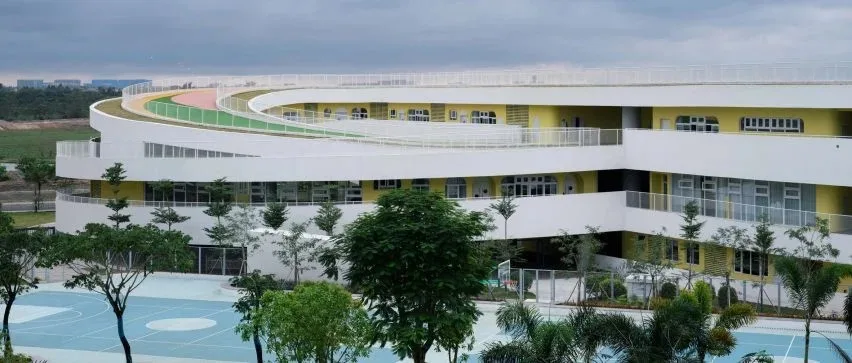 BIM建筑|彩色的海南岛学校建筑“赞美创造力”