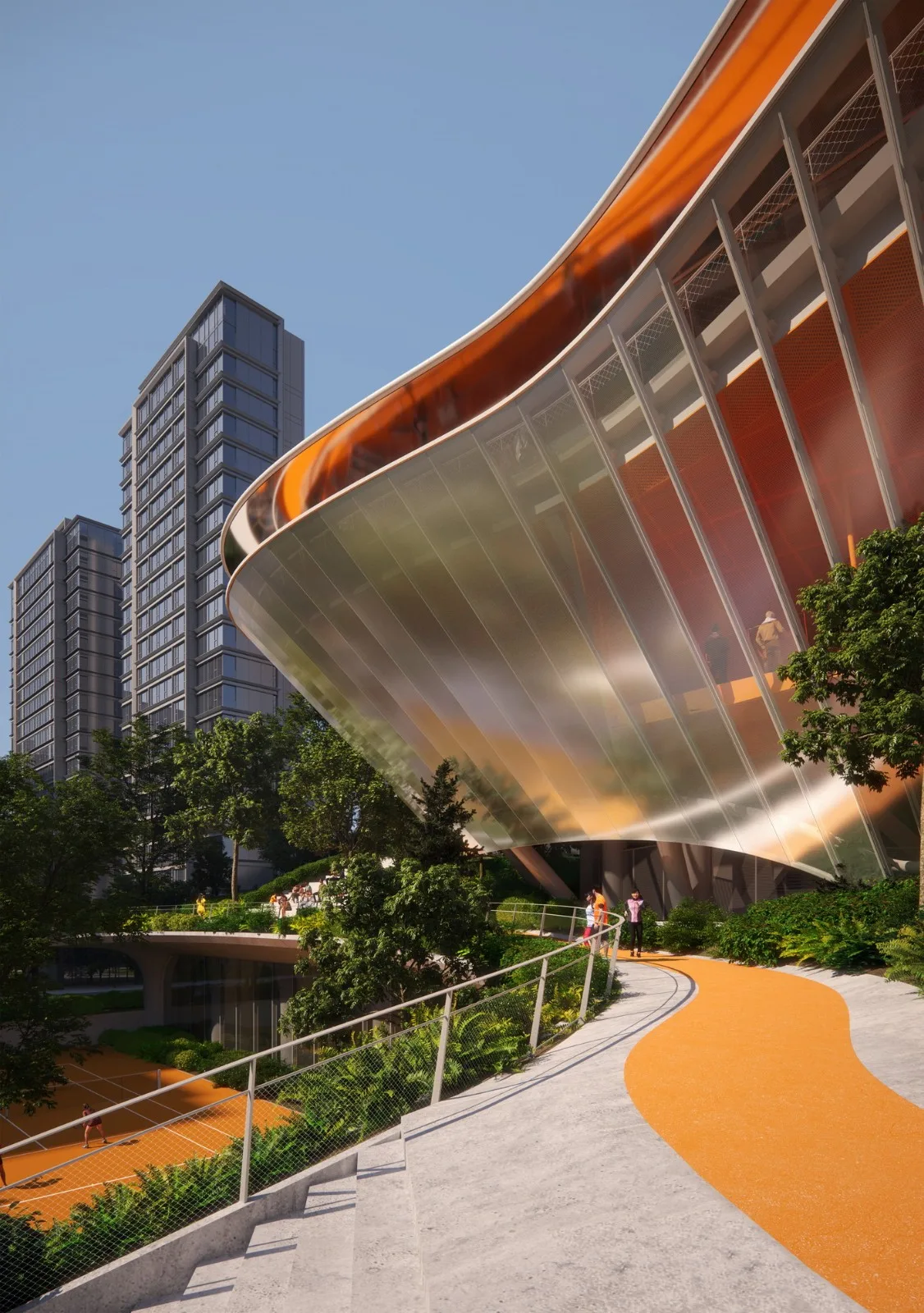 BIM建筑|云朵体育中心 / MAD马岩松石家庄新作