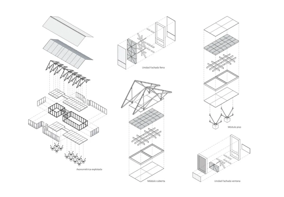 BIM建筑|工业化建筑系统原型 / Ignacio Rojas Hirigoyen Arquitectos + The Andes House