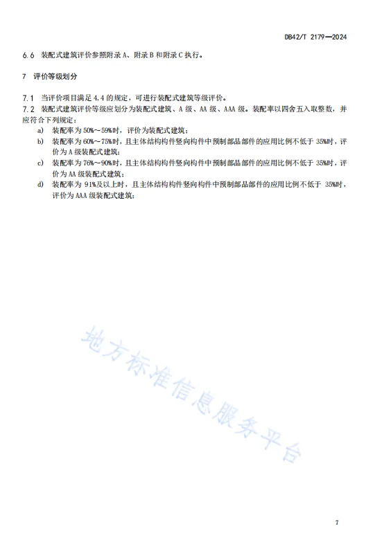 装配式政策|湖北省《装配式建筑评价标准》DB42/T2179-2024全文发布