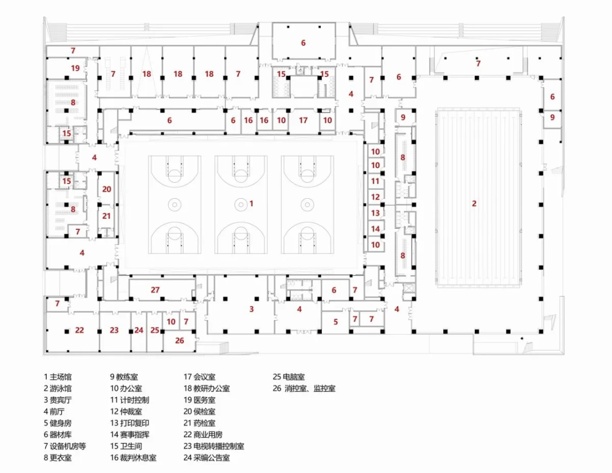 BIM建筑|白鹭齐飞 湿地展翼：渤海科技大学体育馆 /中科院建筑设计研究院有限公司