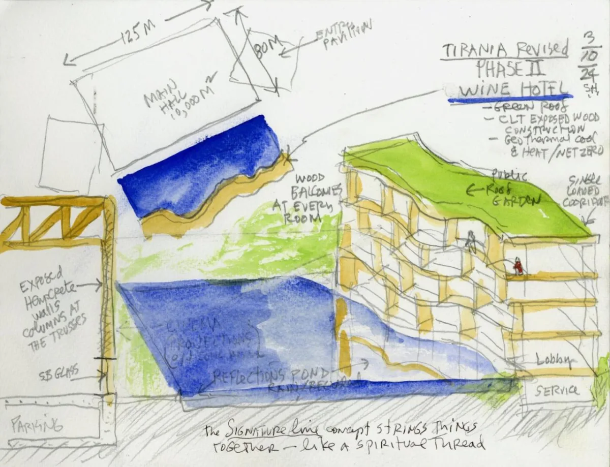 BIM建筑|‘地拉那阿尔巴尼亚世博中心’设计竞赛 / Steven Holl