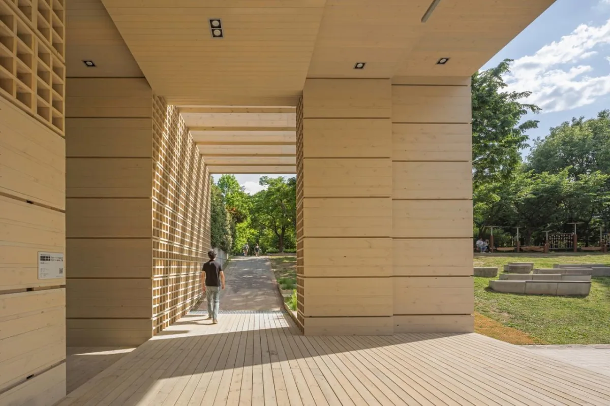BIM建筑|生态矩阵，呼吸网亭 / Soltozibin Architects