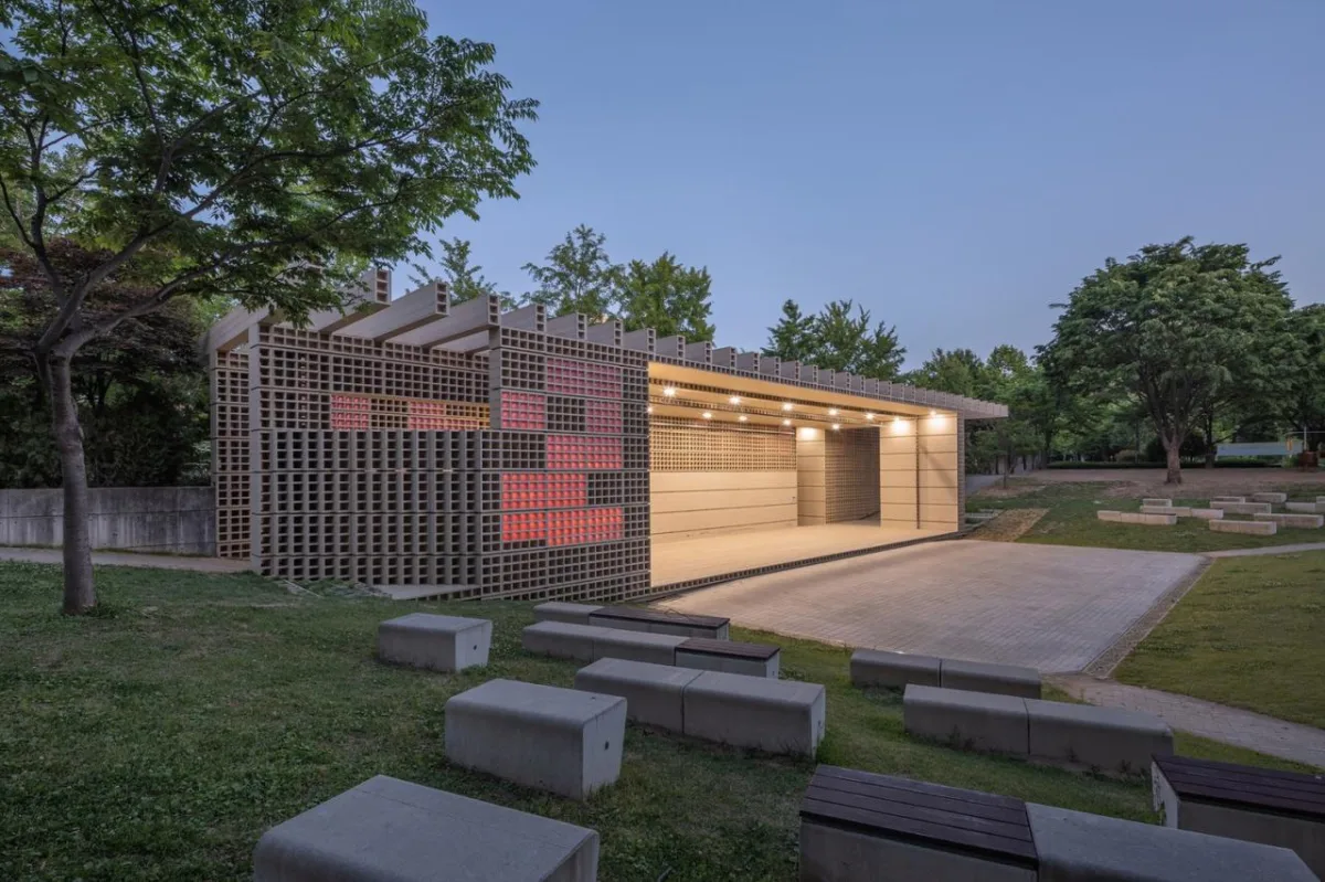 BIM建筑|生态矩阵，呼吸网亭 / Soltozibin Architects