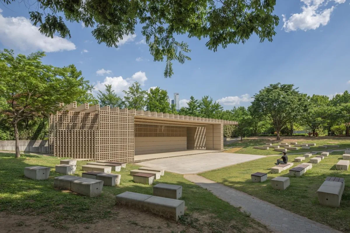 BIM建筑|生态矩阵，呼吸网亭 / Soltozibin Architects