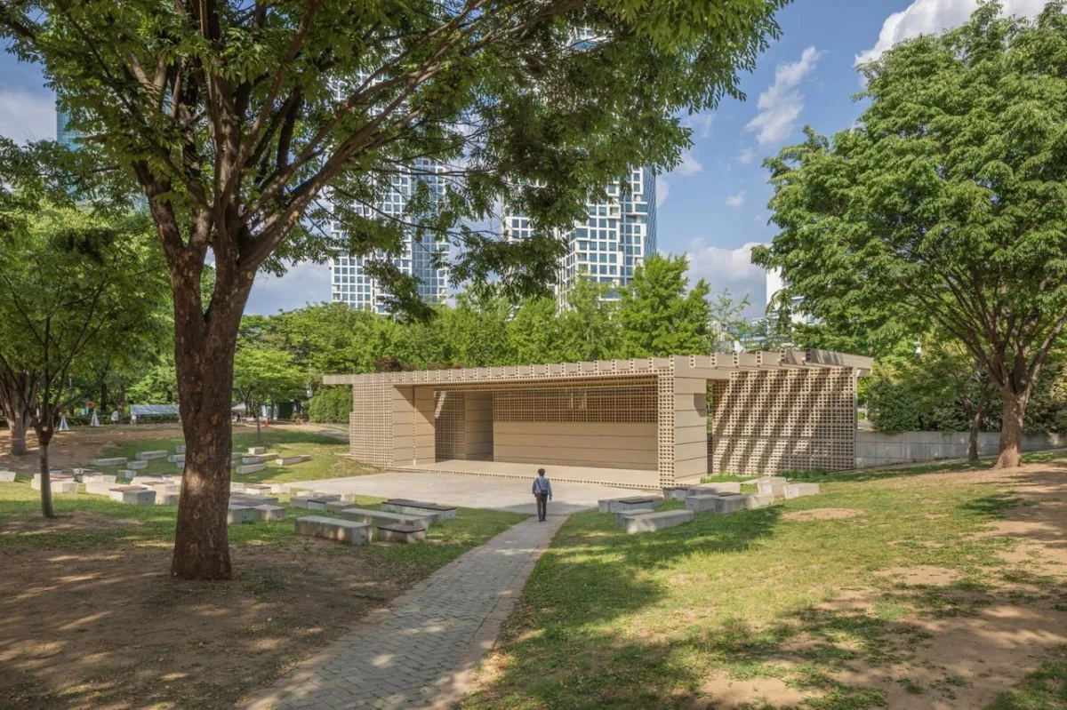 BIM建筑|生态矩阵，呼吸网亭 / Soltozibin Architects