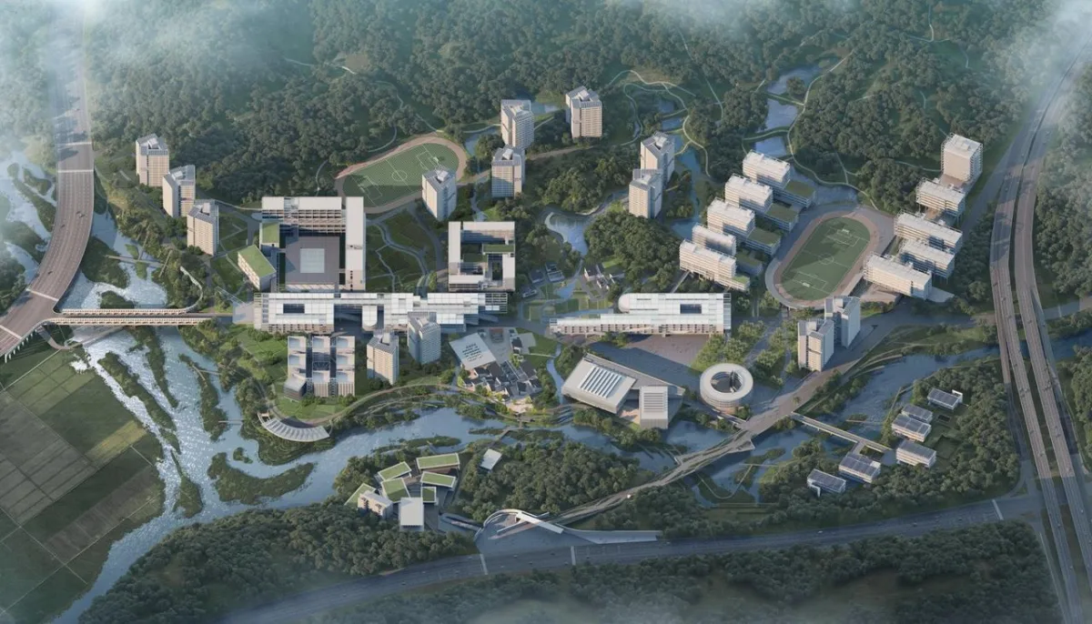 BIM建筑|延绵川津，城乡共生：深圳职业技术大学深汕校区 / 汤桦建筑设计