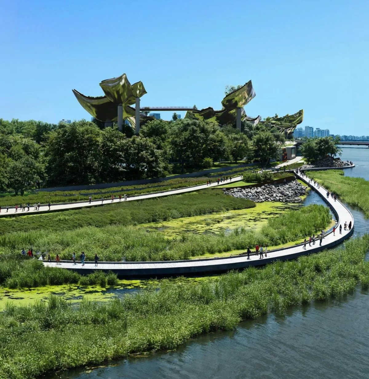 BIM建筑|‘韩国首尔 Nodeul 岛’竞赛，无人岛变乐园 / Heatherwick