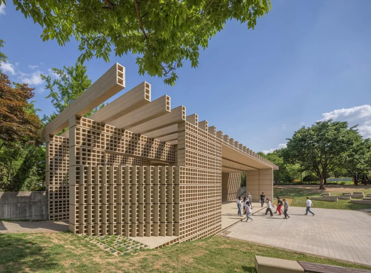 BIM建筑|生态矩阵，呼吸网亭 / Soltozibin Architects