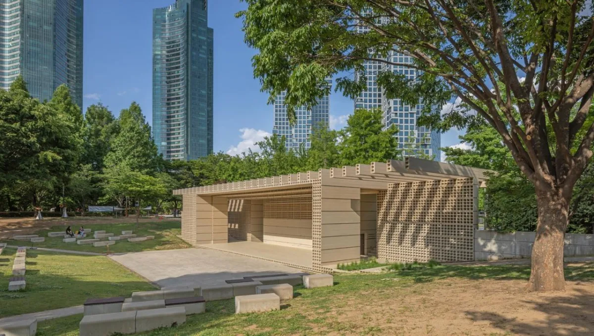 BIM建筑|生态矩阵，呼吸网亭 / Soltozibin Architects