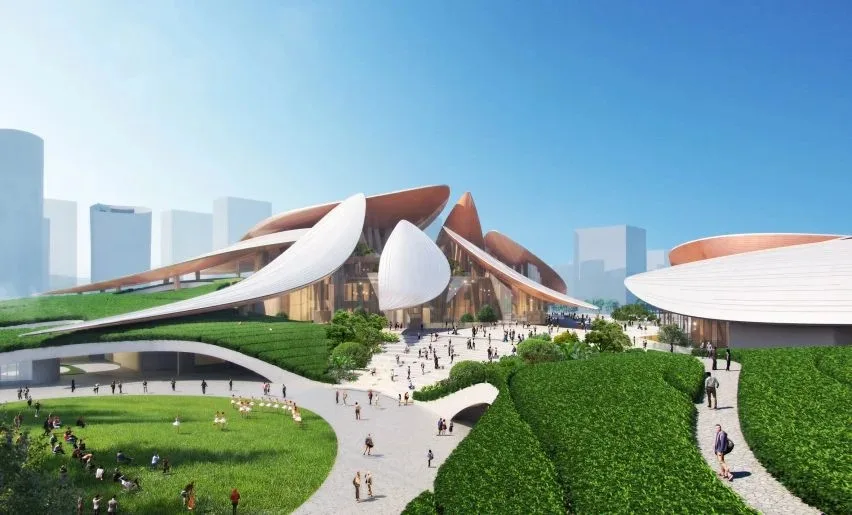 BIM建筑|MAD为安吉文化艺术中心设计竹叶屋顶