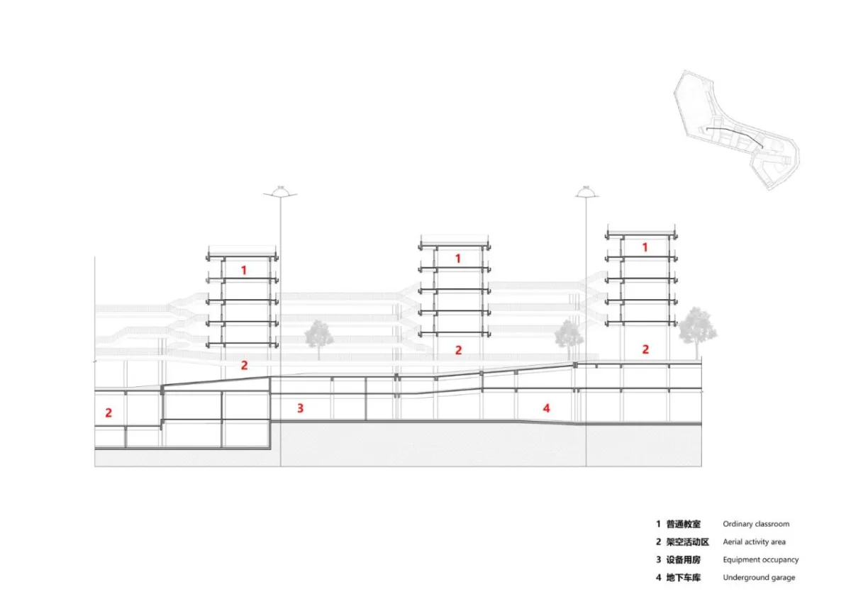 BIM建筑|“上山”校园：深圳福田实验教育集团侨香学校·北校区 / 申都设计