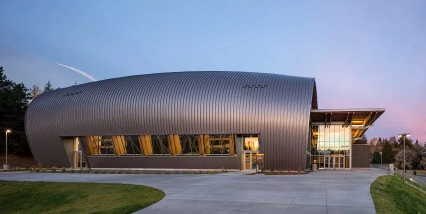 BIM建筑|奥普西建筑工作室为爱达荷州设计木材体育场