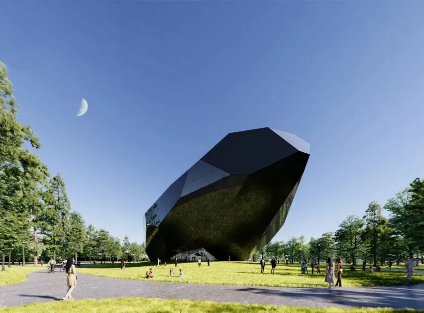 BIM建筑|开放建筑工作室设计“外星外观”太空博物馆