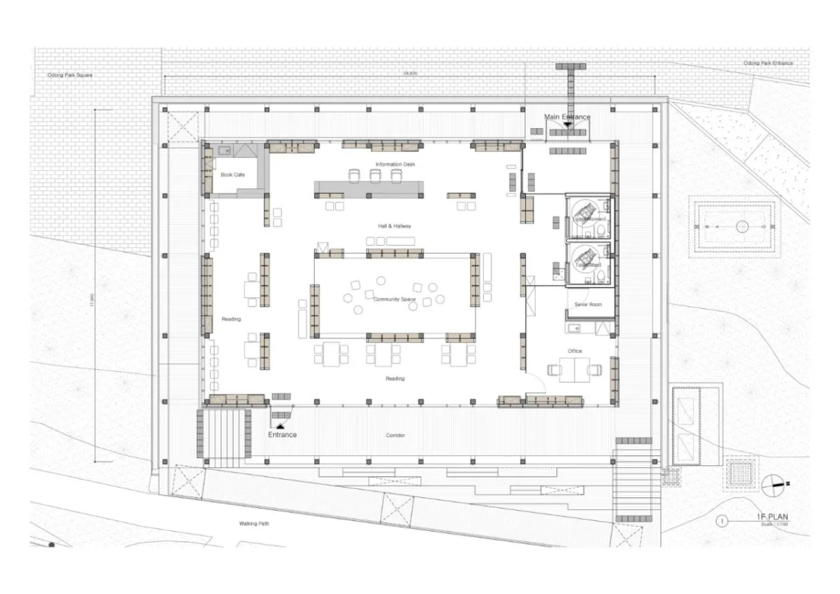 BIM建筑|Odong 公共图书馆 / Unsangdong Architects