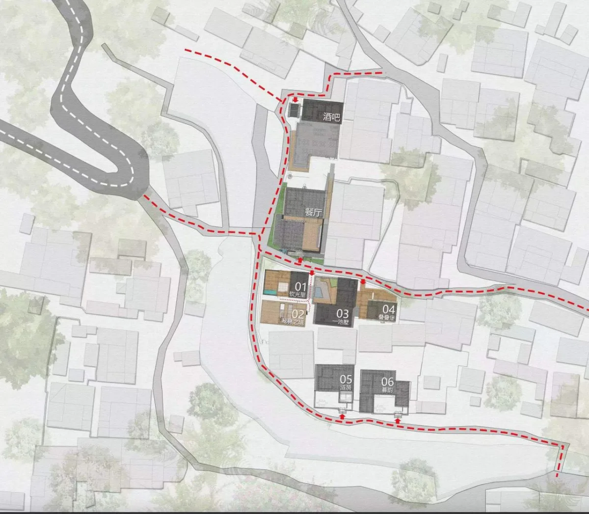 BIM建筑|以景为据：济南东泉村民宿集群设计 / GW空间设计