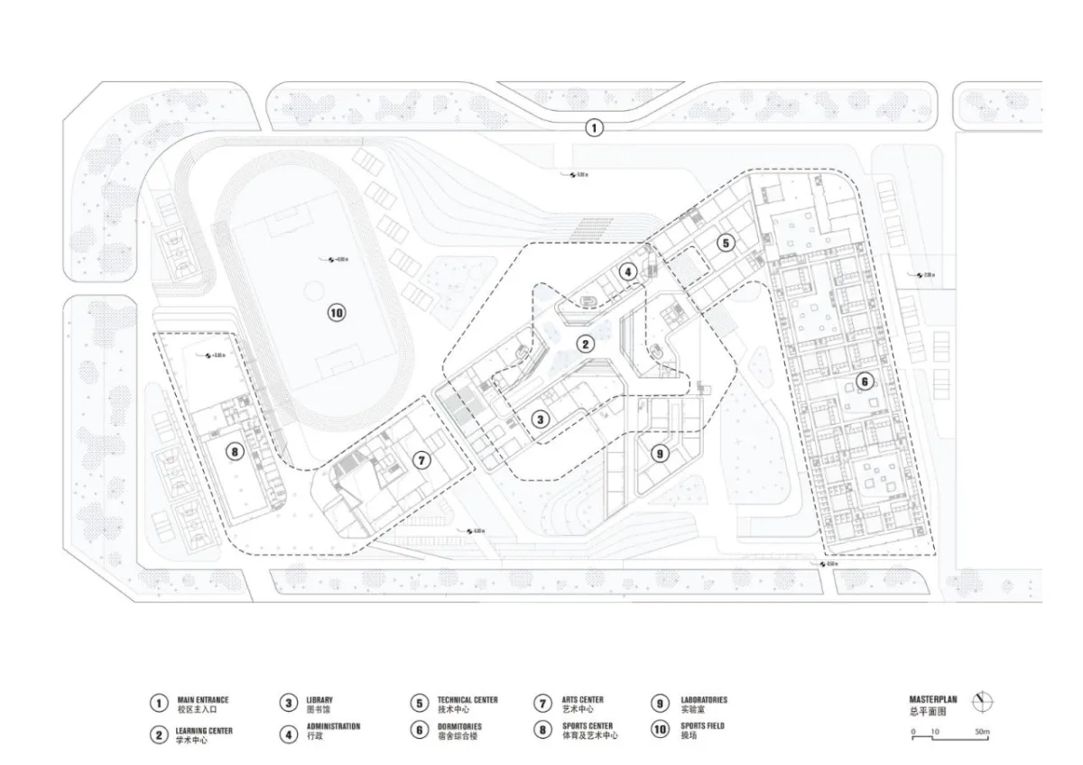 BIM建筑|北京大学附属中学海口学校 / Crossboundaries