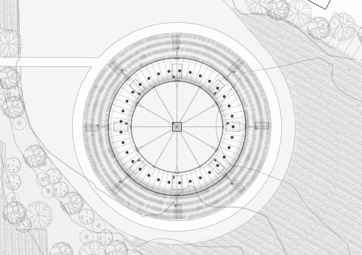 BIM建筑|上天入地：下岩贝穿云编木隧&腾云气象环 / 朱培栋-line+建筑事务所