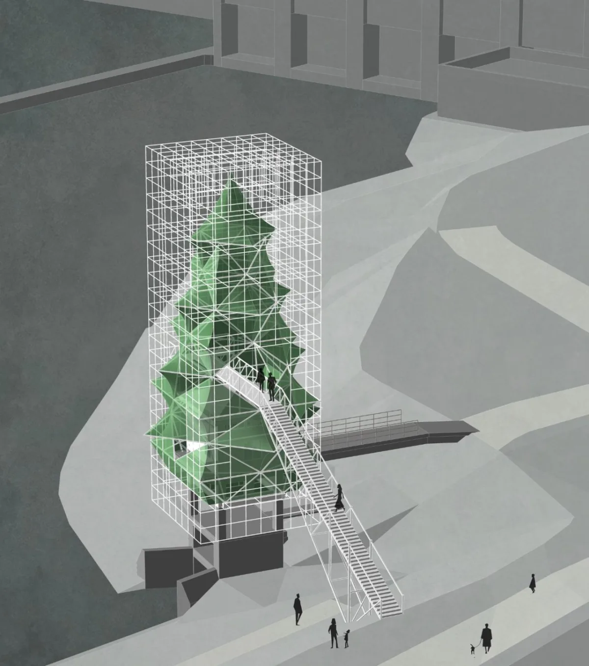 BIM建筑|人造树 / 有限设计工作室