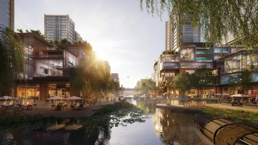 BIM建筑|福斯特推出杭州中心区“多叶脊柱”规划