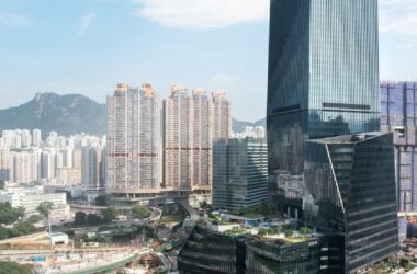 BIM建筑|斯诺赫塔设计香港原启德机场的斜边摩天大楼-BIM建筑网