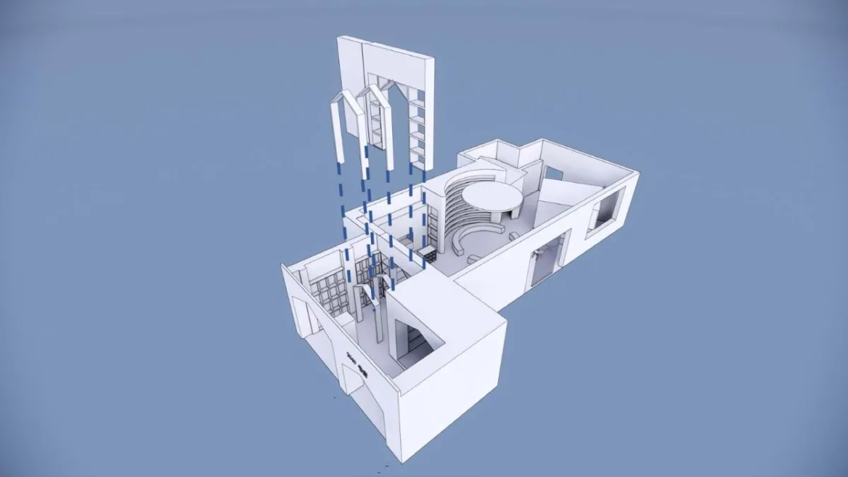 BIM建筑|2040书店 / 上海观介设计