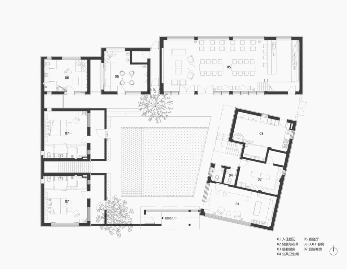 BIM建筑|伴山而居：后院•溜石港民宿 / GW空间设计