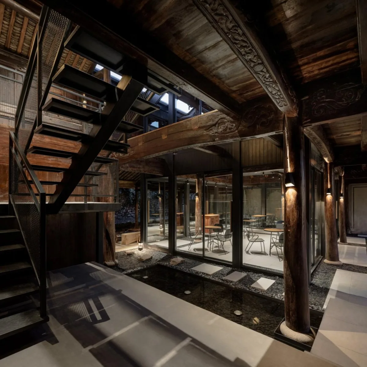 BIM建筑|山庾茶肆，修旧增新 / 奥室建筑