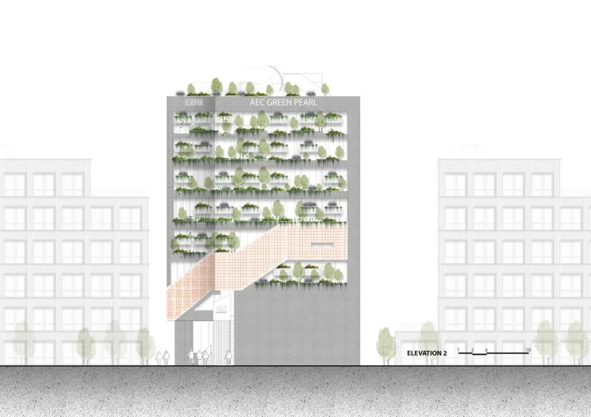 BIM建筑|AEC 4B 外语教育中心 / Ho Khue Architects