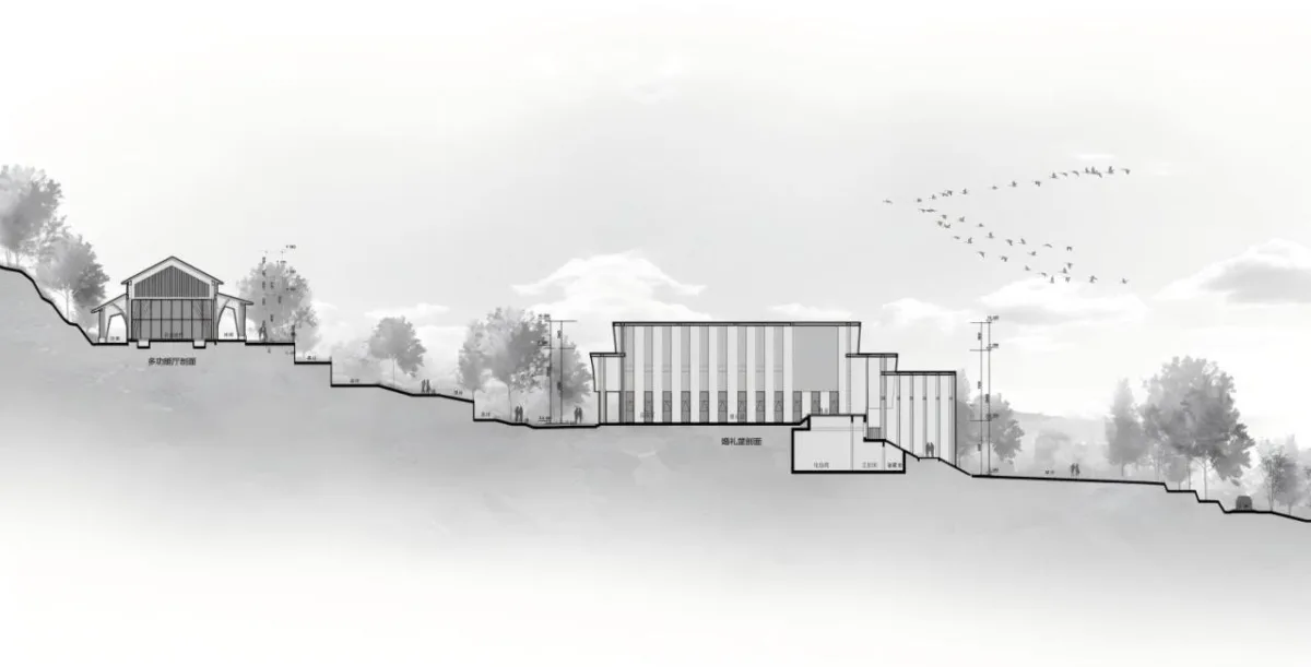 BIM建筑|枕山栖谷，虎凹慢时光：庐江县柯坦镇虎凹欢乐茶谷 / 中铁合肥建筑市政工程设计研究院有限公司