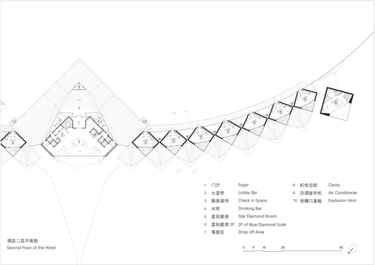 BIM建筑|中卫沙漠钻石酒店 / 水石设计-米川工作室