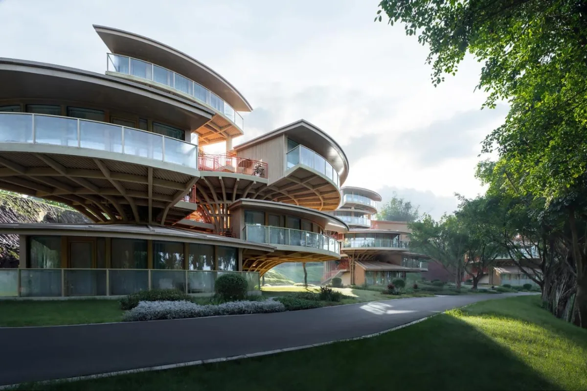 BIM建筑|树叶的结构：南溪欢乐田园野趣酒店树屋设计 / 王晖建筑工作室