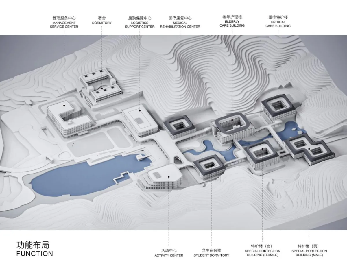BIM建筑|山水疗愈，身心宜居：杭州市第一社会福利院 / 浙江大学建筑设计研究院