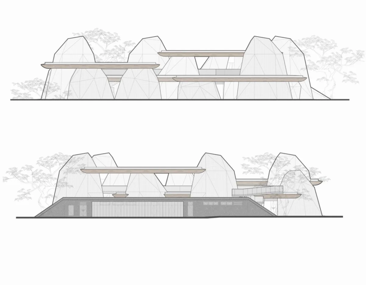 BIM建筑|相遇在山间：下岩贝景区云峰十二重 / 朱培栋-line+建筑事务所