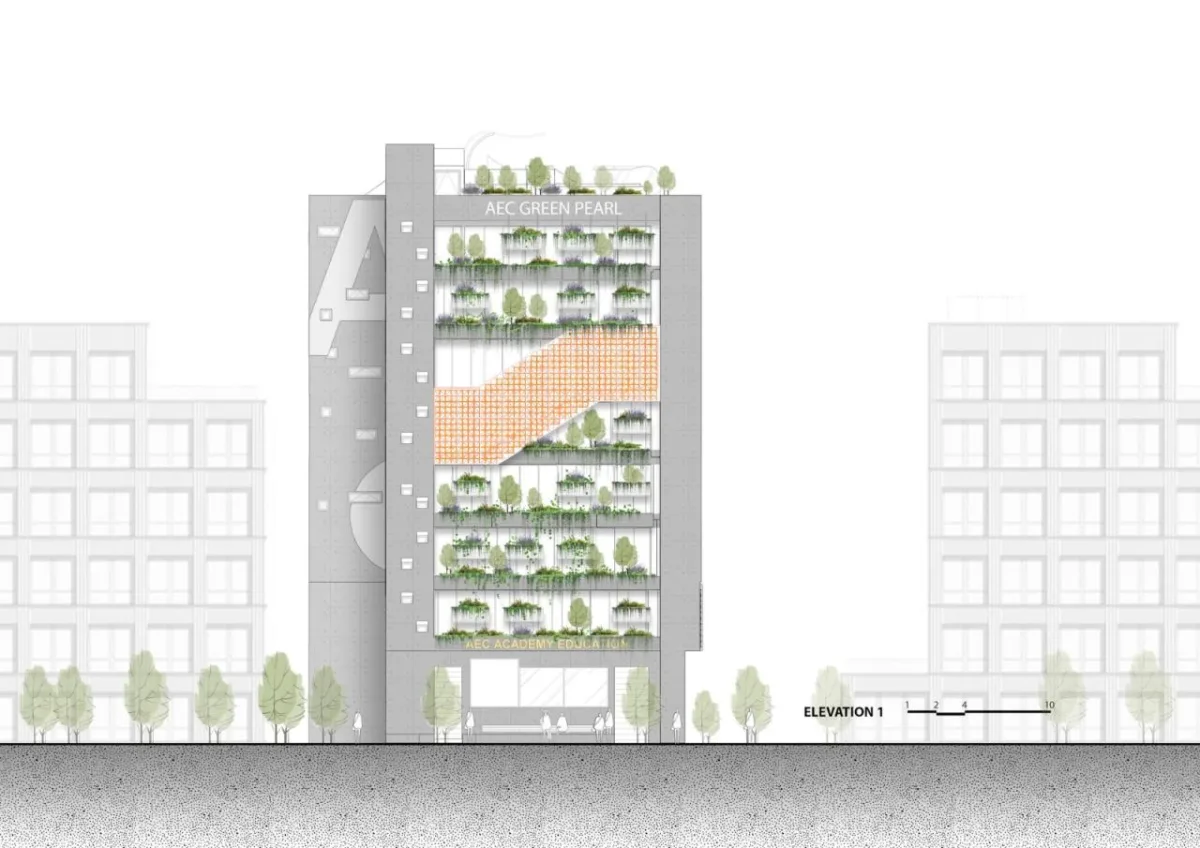 BIM建筑|AEC 4B 外语教育中心 / Ho Khue Architects