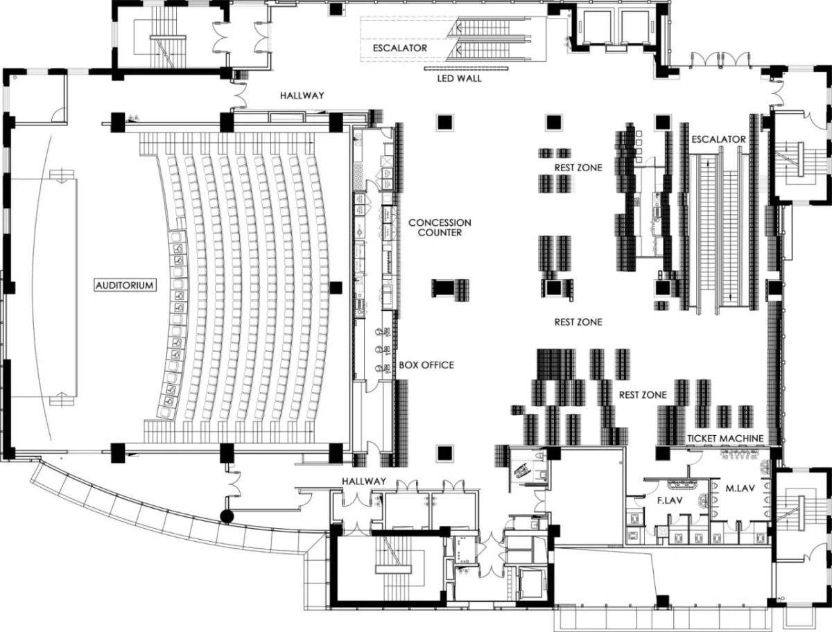 BIM建筑|裹在 “砖浪” 里的海岛影院 / 壹正企划