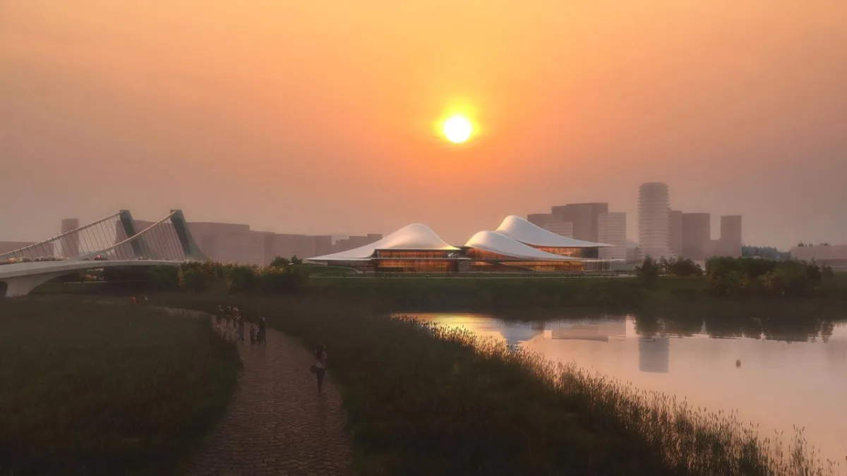 BIM建筑|‘曹娥江文化艺术中心’中标方案 / ZHA + 中南建院