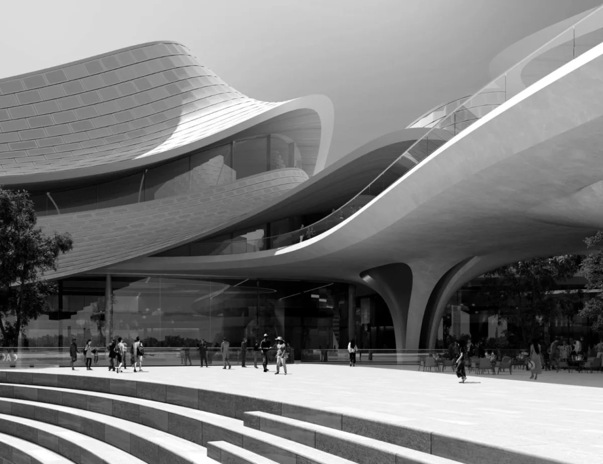 BIM建筑|‘曹娥江文化艺术中心’中标方案 / ZHA + 中南建院